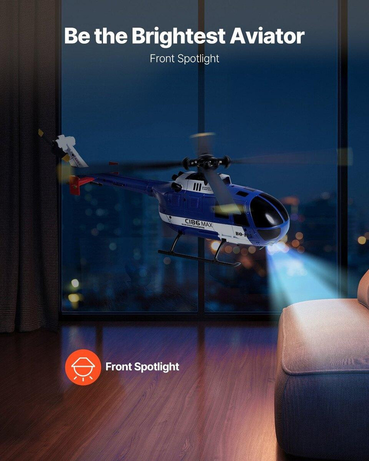Buying Solutions MB RC-Hubschrauber Fernsteuerung mit LED-Licht und 6-Achsen-Gyroskop - Bild 4