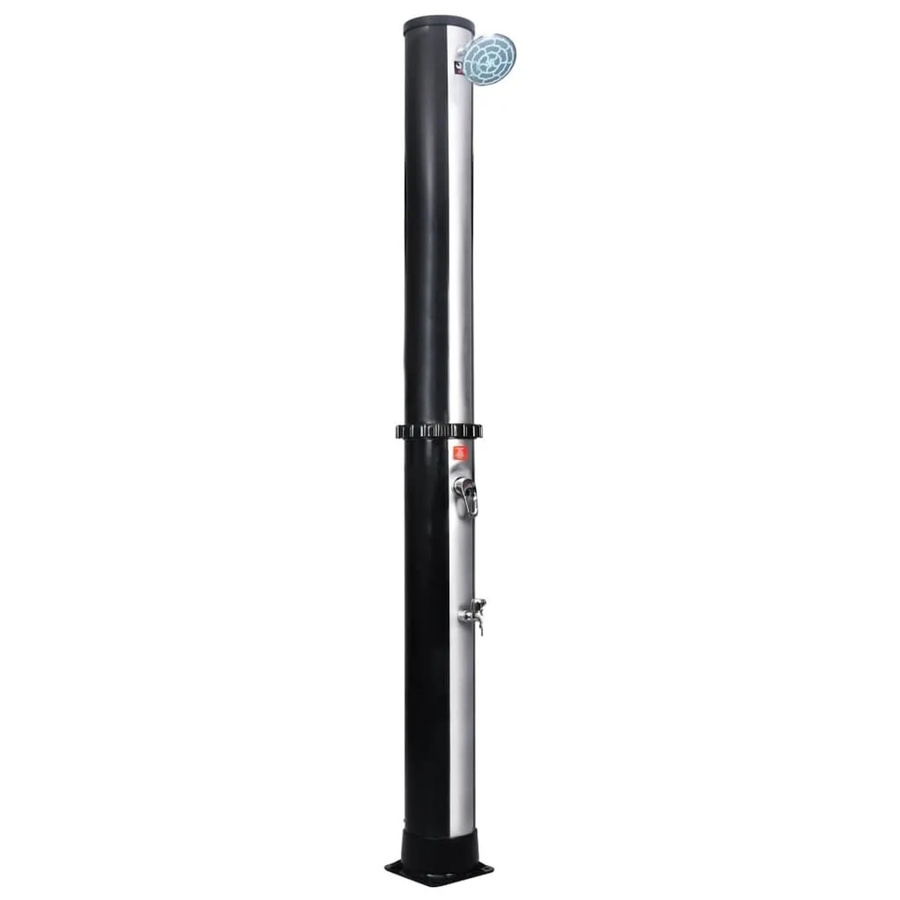 vidaXL Solardusche mit Duschkopf und Wasserhahn in Schwarz und Silber mit 40 l Fassungsvermögen - Bild 2