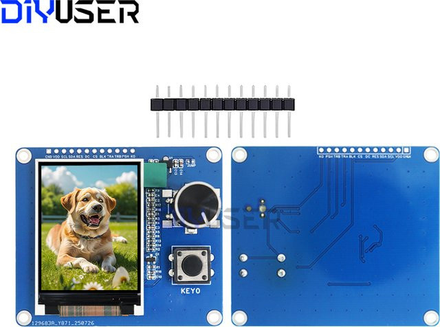 DIYUSER 2,0 Zoll TFT LCD-Display mit Drehgeber EC11, IIC SPI-Schnittstelle, Blau, für ESP32 und Raspberry Pi DIY-Projekte - Bild 1