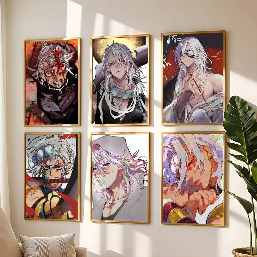 Wasserdichter Anime Uzui Tengen Wandaufkleber als selbstklebendes Poster in Mehrfarben - Bild 4
