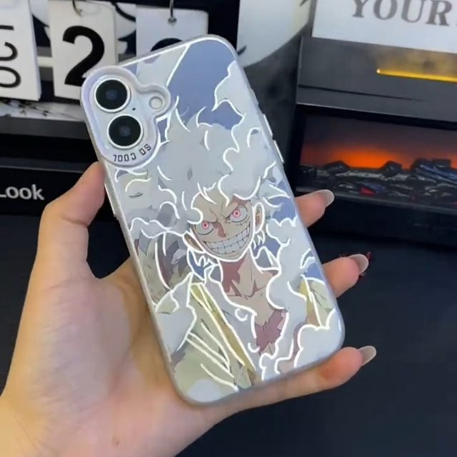 Stoßfeste ONE PIECE Ruffy Nika Gear 5 Handyhülle für iPhone 11 bis 17 Pro Max in Multicolor - Bild 1