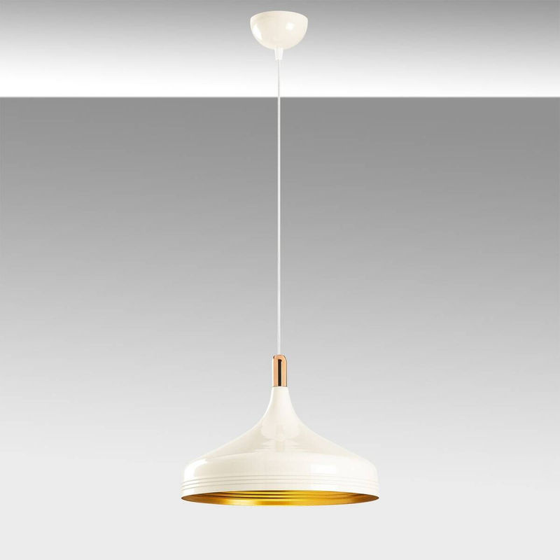 Opviq Pendelleuchte Saglam aus Metall in Kupfer, Gold und Weiß mit E27 Fassung, Höhe: 124 cm, Breite: 36 cm, Tiefe: 36 cm - Bild 3
