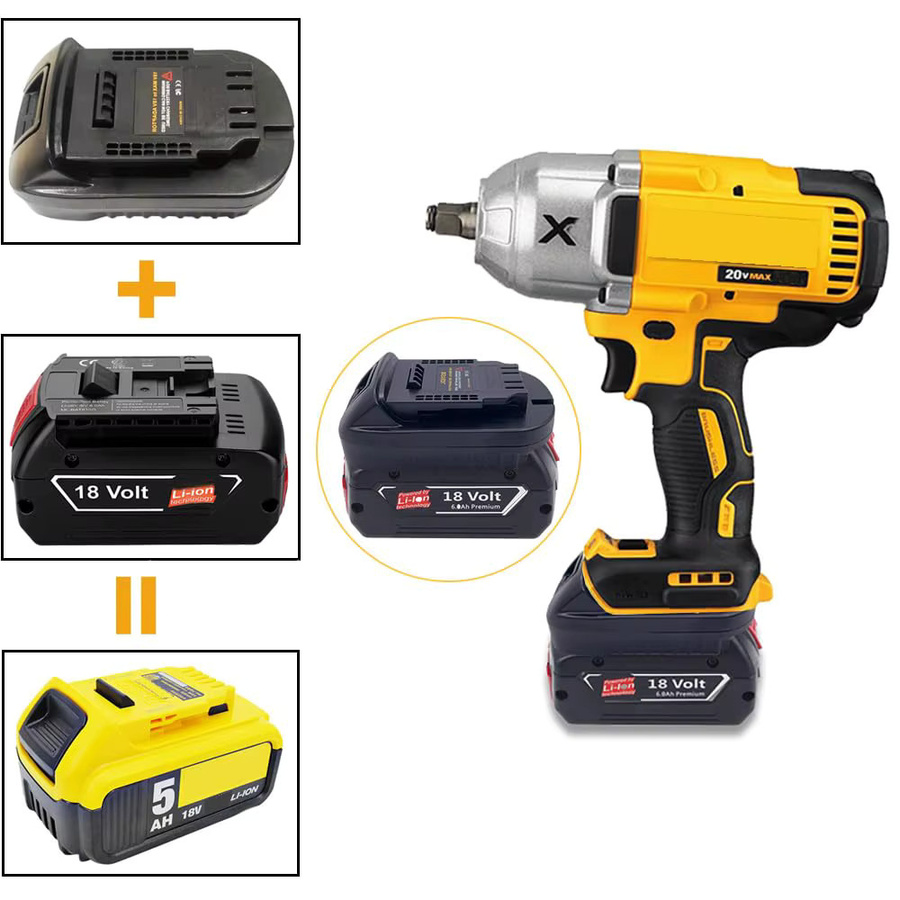 ALASICKA Batterie-Adapter-Konverter BS18DL für Bosch 18 V Li-Ionen-Akkus auf DeWalt 18/20 V Li-Ion-Akkus DCB200 DCB204 - Bild 2