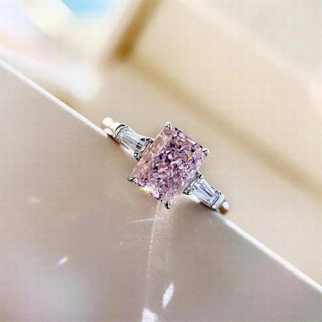 YIRAN Jewelry Ring, Kupfer, rosa Zirkonia, Damen - Bild 1