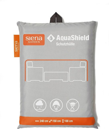 Siena Garden AquaShield Sitzgruppenhülle aus Polyester in Grau, B: 240 cm, T: 150 cm, H: 100 cm