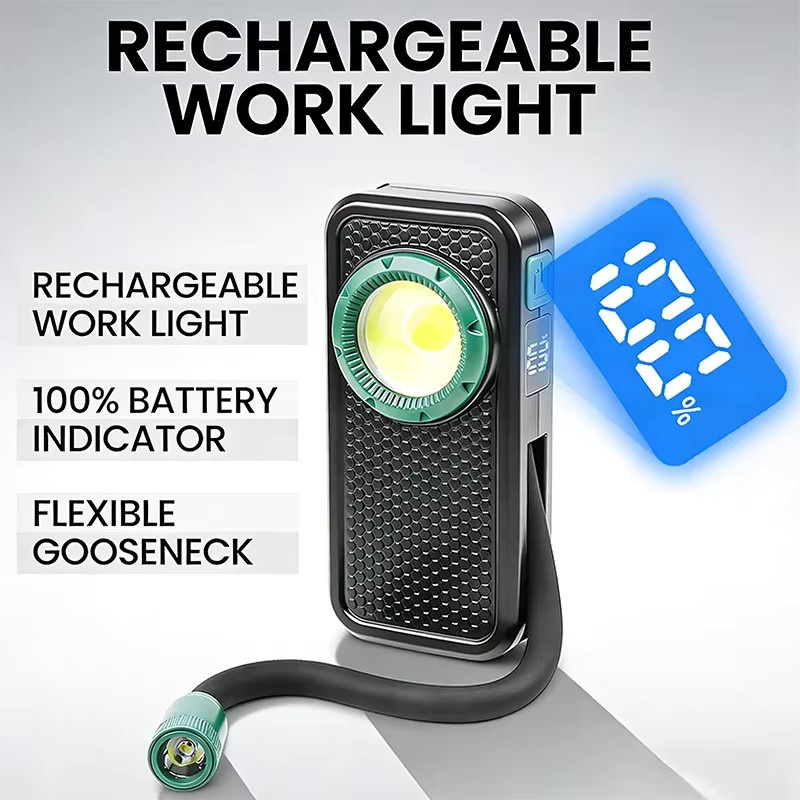 JIASHUAIXIN Wiederaufladbare COB-Taschenlampe in Schwarz für Autoreparatur und Wartung - Bild 6