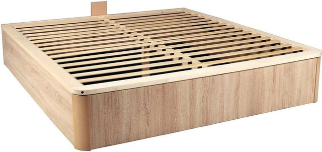 Ysmée Bettgestell Taliso aus Massivholz mit Bettkasten in Naturfarben, B/T: 160 x 200 cm - Bild 1