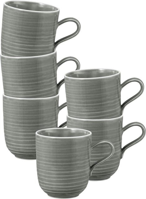 Seltmann Weiden Kaffeebecher Terra Perlgrau 400 ml 6er Set - Bild 1