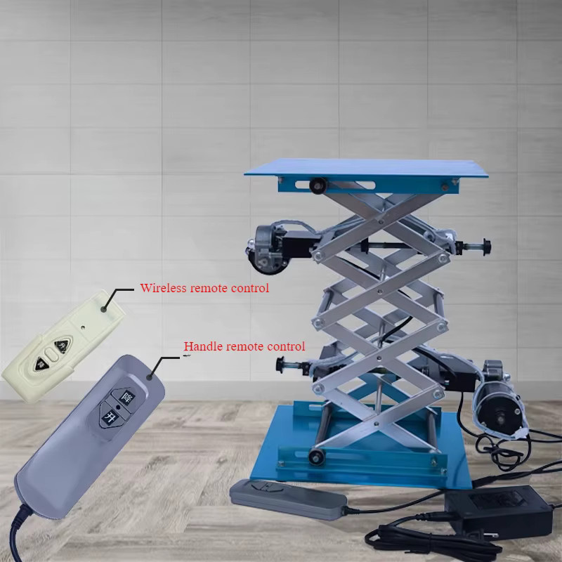 Elektrischer Labortisch mit Scherenhub-Plattform in Blau - Bild 1