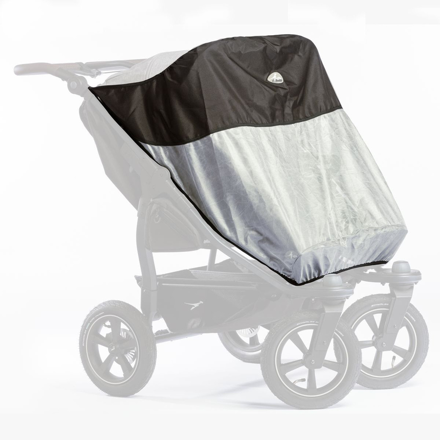 TFK UV-Sonnenschutz für zwei Duo 2 Sportsitze in Schwarz und Transparent - Bild 1