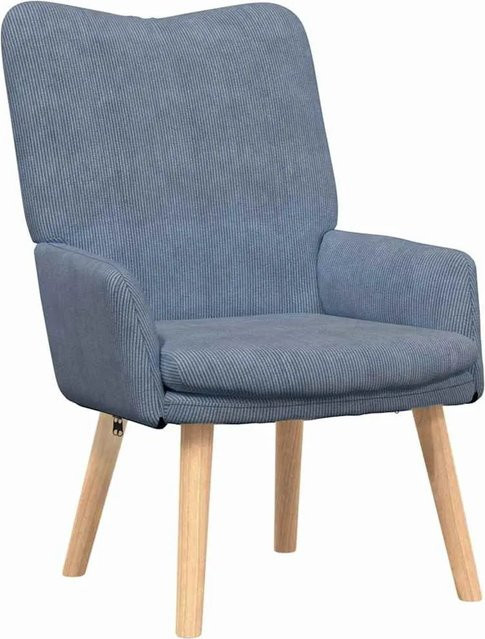 vidaXL Relaxsessel Blau im Mid-Century-Stil mit Armlehnen, B/T/H: 63 x 67 x 94 cm - Bild 1