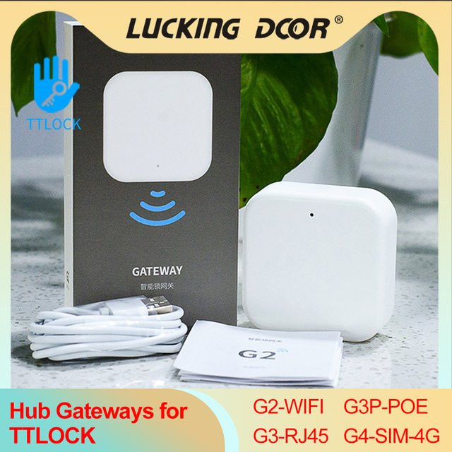TTlock Smart Home Gateway Bluetooth zu 4G/WiFi Hub zur Fernsteuerung via App in Weiß - Bild 1
