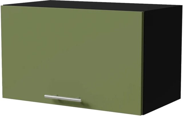 Feldmann-Wohnen Klapphängeschrank Brerra W4B/60 in Schwarz und RAL 6025 Farngrün Matt mit Gasdruckdämpfer, B/T/H: 60 x 32,5 x 36 cm - Bild 1