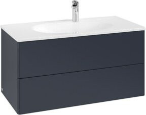 V&B Waschtischunterschrank Antao mit Auszugbeleuchtung, Farbe: Lackiert, B/T/H: 98,8 x 50,4 x 49,6 cm - Bild 1