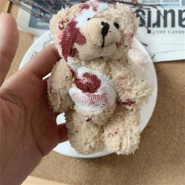 Schlüsselanhänger Linyi toy, Plüschbär, grau, Unisex - Bild 1