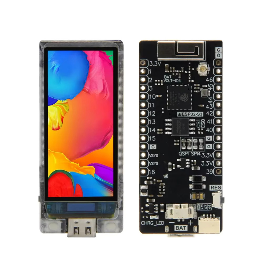 Lilygo T-Display-S3 AMOLED Entwicklungsboard mit 1,91 Zoll Display, ESP32-S3, 2 programmierbaren Tasten, SPI- oder QSPI-Schnittstelle, Schwarz - Bild 4
