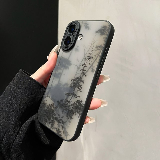 Handyhülle mit Bergmuster-Design für iPhone 11 bis iPhone 17 Pro Max Plus, sturzsicher und stoßfest, Rückseiten-Abdeckung - Bild 1