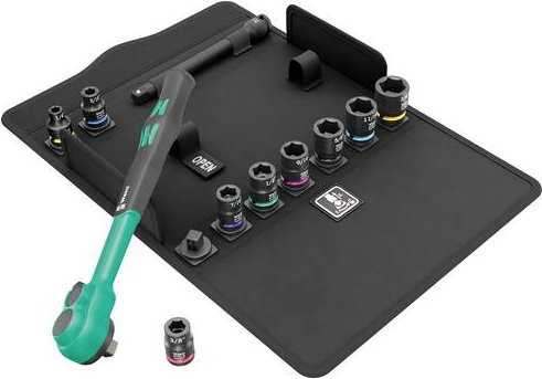Wera Zyklop Comfort Umschaltknarren-Set 8100 SB 13, 11-teilig, 3/8 Zoll, metrisch und zöllig - Bild 1
