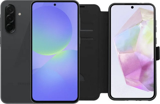 Samsung Galaxy A36 Smartphone 5G 256GB Schwarz mit BlueBuilt Book Case Schwarz - Bild 1
