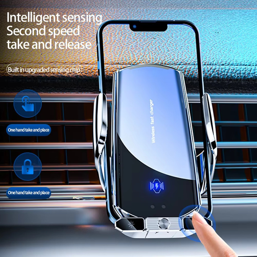 VIKEFON Magnetische Wireless Auto-Ladestation für iPhone und Samsung in Schwarz - Bild 2