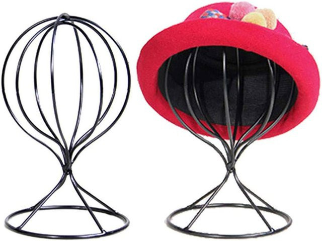 Moderner Metallhutständer im Hohlballon-Design von TOMTOP JMS, Tischmodell, Schwarz, Höhe: 30 cm - Bild 1