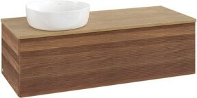 V&B Waschtischunterschrank Antao mit Frontstruktur in Eiche Honig, B/T/H: 120 x 36 x 50 cm - Bild 1