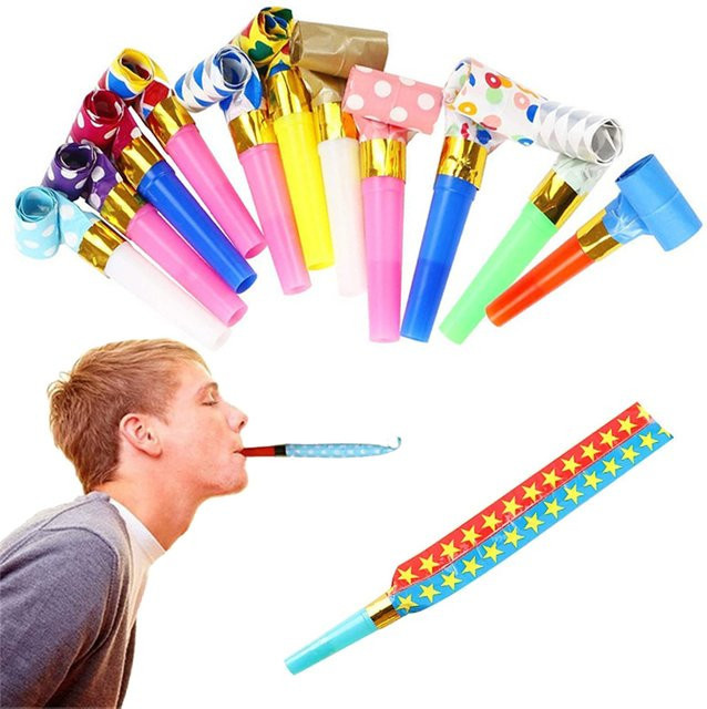IFITU PUBO Blowout Lange Nase Pfeife, 10-teiliges Set, Party Noise Generator - Bild 1