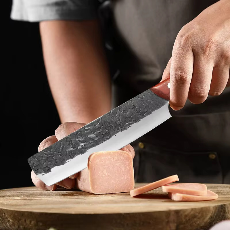 GuanQi Profi Küchenmesser Cleaver aus Holz mit Schutzhülle zum Schneiden von Fleisch, Fisch und Gemüse - Bild 3