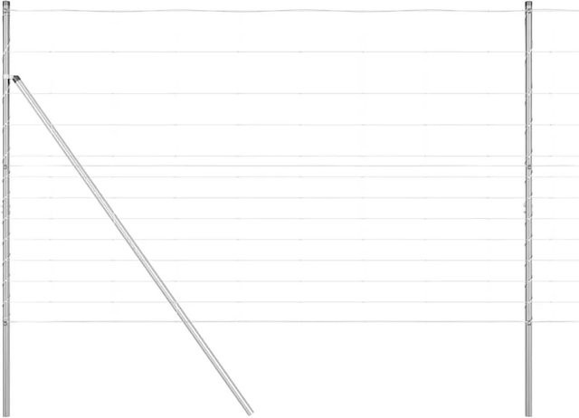 vidaXL Zaunpfosten aus Stahl, rechteckig, Farbe: Silber, Höhe: 150 cm, Breite: 50 cm - Bild 1