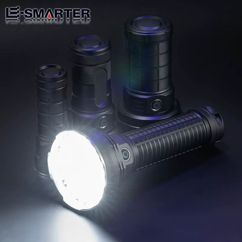 ESMARTER Taktische LED-Taschenlampe mit 7500lm, wiederaufladbar, Schwarz - Bild 2
