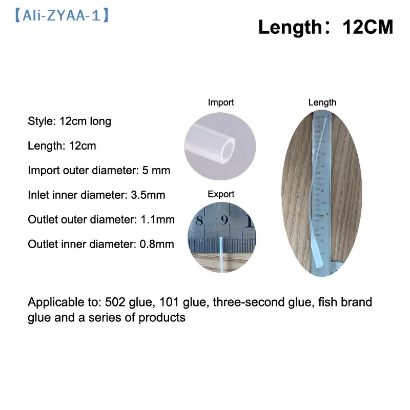 100 Stück JETTING Präzisions-Kleberapplikatoren aus Kunststoff in Transparent, universelle Tropfer für Bastel- und Laborarbeiten, Länge: 8 cm oder 12 cm - Bild 4