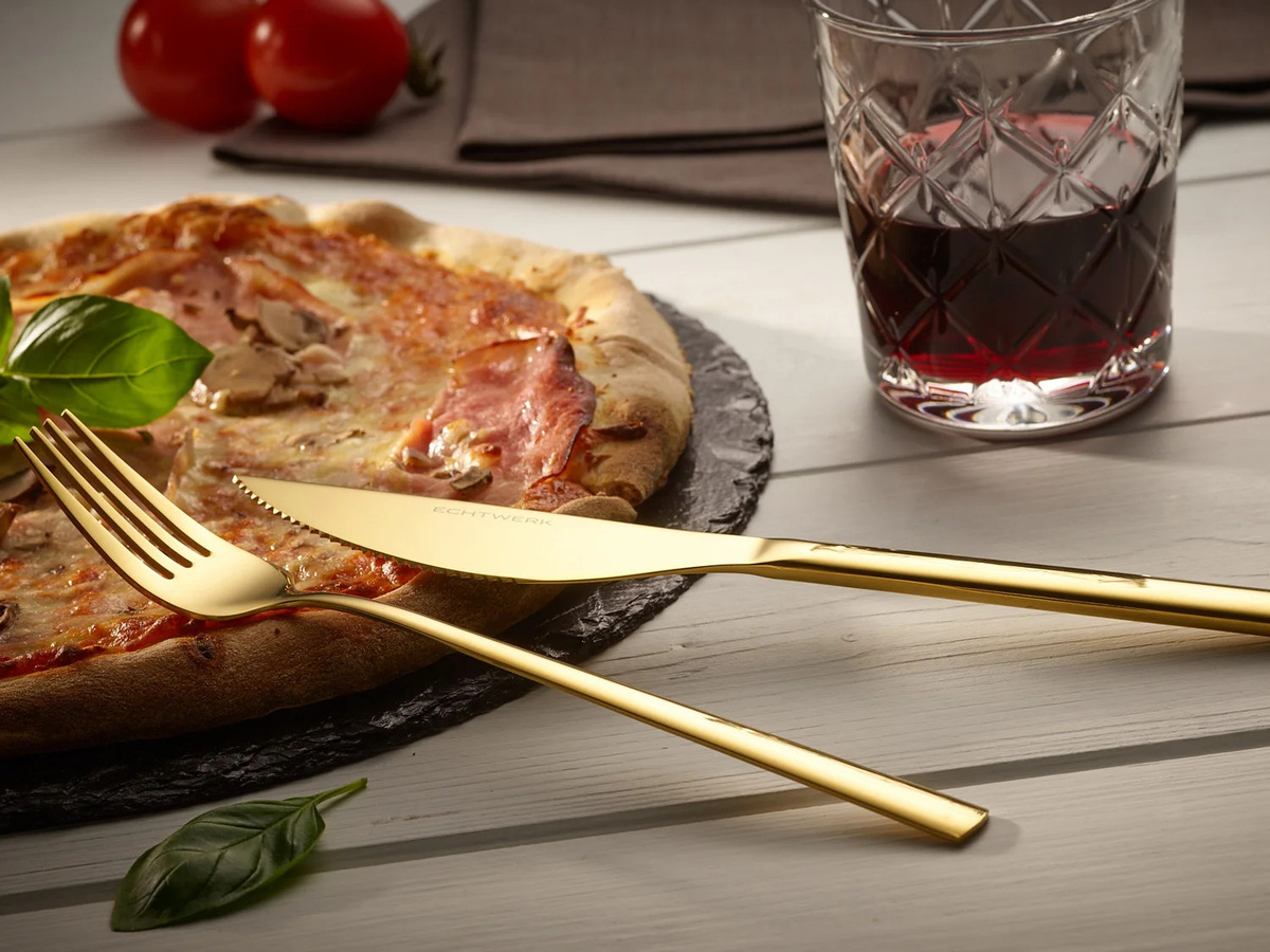 ECHTWERK Pizzabesteck-Set Bari aus Edelstahl in Gold, 4-teilig - Bild 4