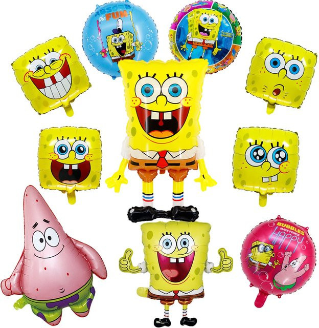 Potdemiel SpongeBob und Patrick Star Folienballons für Kindergeburtstage und Partydekorationen - Bild 1