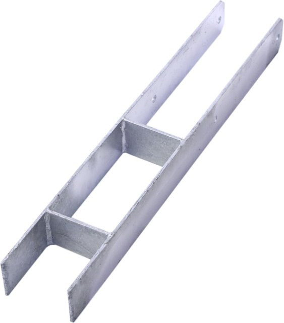 GAH Alberts H-Pfostenanker zum Einbetonieren aus verzinktem Stahl, Farbe: Silber, B/T/H: 91 x 60 x 60 mm - Bild 1
