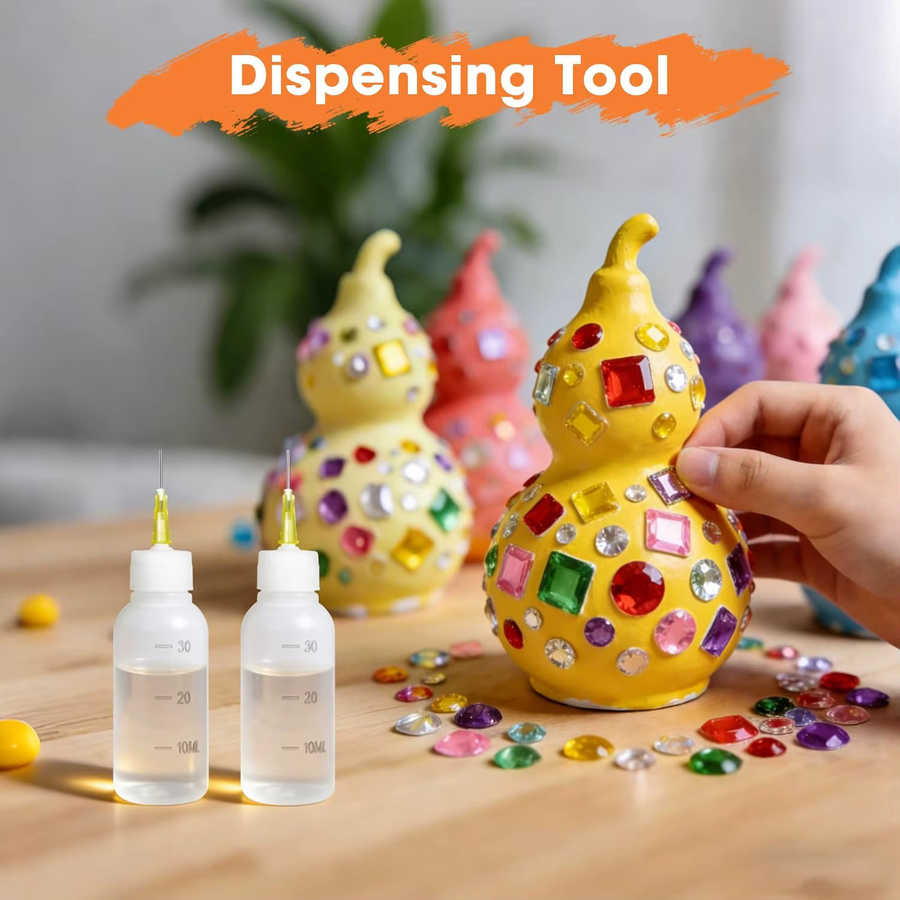 Präzisions-Klebstoffflasche mit Nadelspitze aus Kunststoff, transparent, 30 ml Präzisionsspender zum Dosieren und Nachfüllen von Öl, Flüssigkeiten und Farben - Bild 2