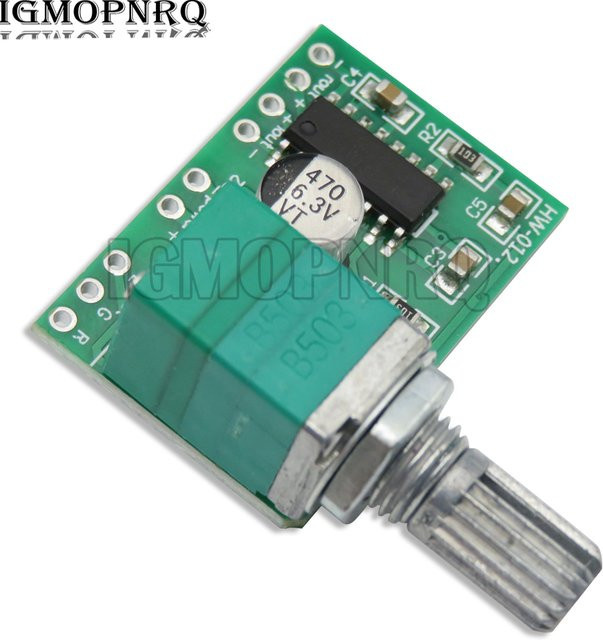 5er Set PAM8403 Mini Digital Verstärker Board mit Schalter und Potentiometer, USB-betrieben, Grün - Bild 1