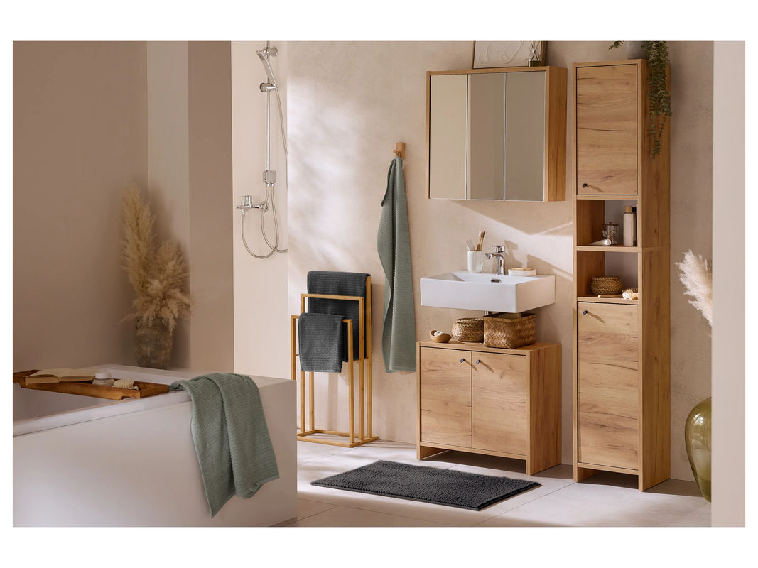 LIVARNO Hochschrank VERONA in Eiche Braun mit Schranktüren und Regalböden, H x B x T: 180 x 29 x 29 cm - Bild 2