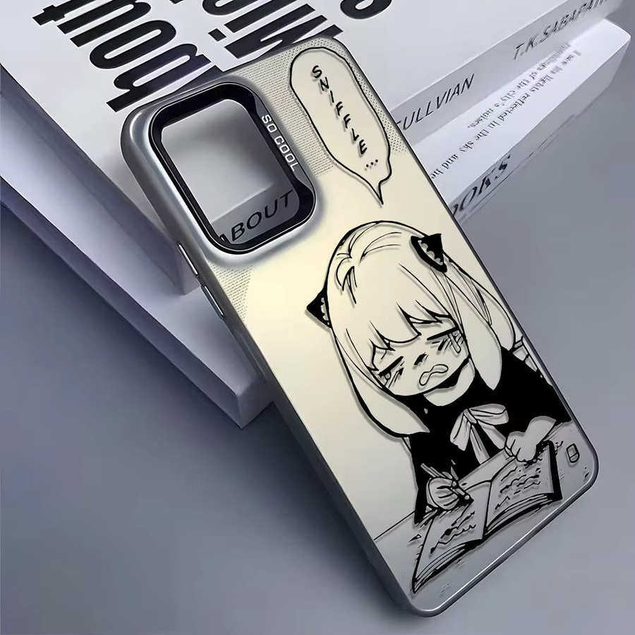 Silikon Handyhülle im Spy x Family Anya Design für Samsung Galaxy S25 S24 S23 S22 S21 S20 Ultra in Silber - Bild 4