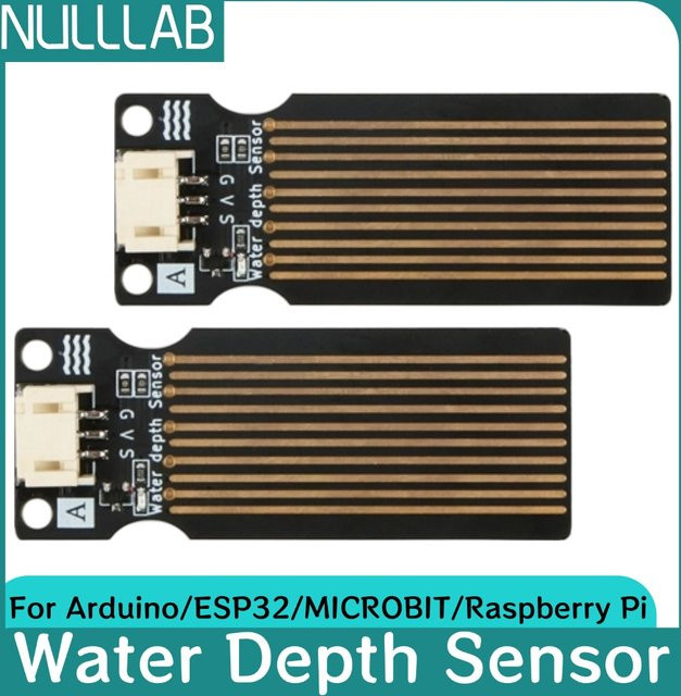 NullLab Hochpräziser Wassertiefen-Analogausgangssensor PH2.0 in Schwarz für Arduino ESP32 Microbit Raspberry Pi mit IP68 Schutz und 0-3,3V Schnittstelle - Bild 1