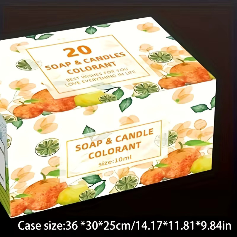 LEQU Kerzenfarbstoff-Set mit 20 Farben, Konzentrierte Wachsblöcke für deine DIY Sojawachs-Kerzenherstellung, Mehrfarbig - Bild 6