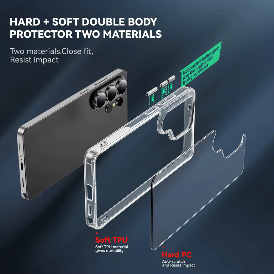 Strong Armor stoßfeste transparente Hybrid Hard Cover Schutzhülle für Samsung Galaxy S25 Ultra, S26 Ultra, S25 Plus und S24 FE - Bild 3