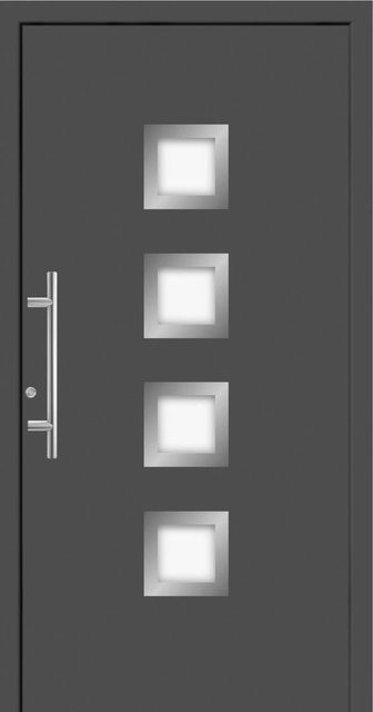 Splendoor Moderno Aluminium-Haustür mit Glaseinsatz, Anthrazit Metallic, Anschlag Links, B: 110 cm, H: 210 cm - Bild 1