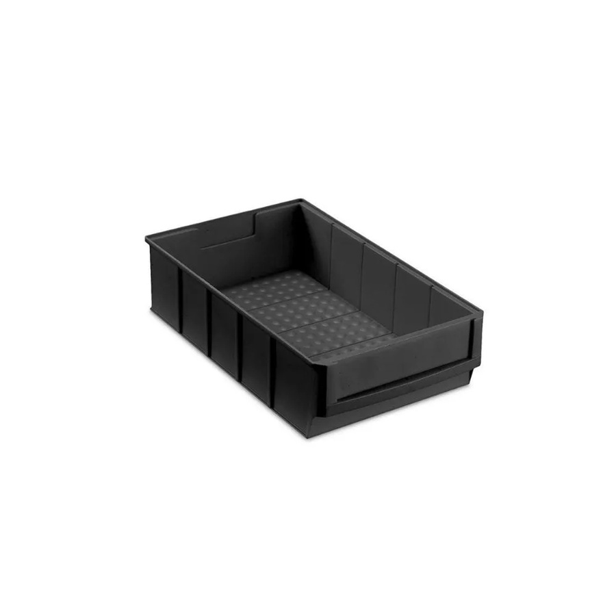 PROREGAL SuperSparSet 24er Pack Leitfähige Industrieboxen ESD Sortimentskästen Schwarz H x B x T: 8,1 x 18,3 x 30 cm, 3,4 Liter - Bild 2