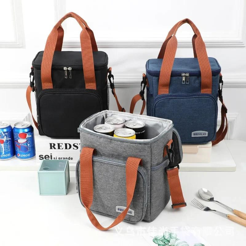Freedom Outdoors Thermo-Lunchtasche in Grau, wasserdichte Picknick-Kühltasche mit Schultergurt - Bild 2