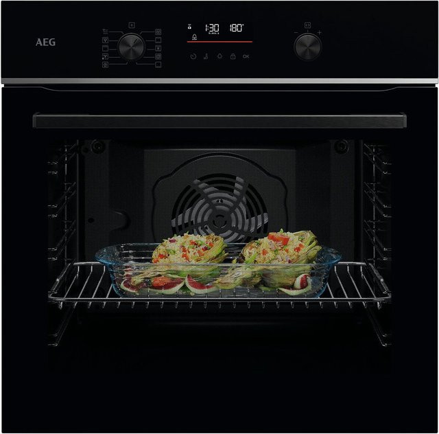 AEG Einbaubackofen TU5PB41FSB in Schwarz mit 72 l Volumen, Serie 5000, Pyrolyse-Selbstreinigung, Heißluftgrill und Smart Home Integration, Breite: 59,4 cm - Bild 1