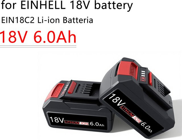 Einhell Ersatzakku für Power X-Change 18V Li-Ion Batterie kompatibel mit EINHELL EIN18C2 6Ah 5Ah PX-BAT4 4511396 4511437 - Bild 1