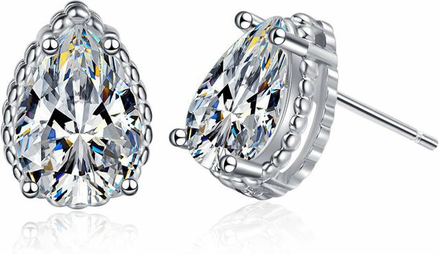 YDSMOSO Ohrringe 925 Silber, Moissanit, Damen - Bild 1