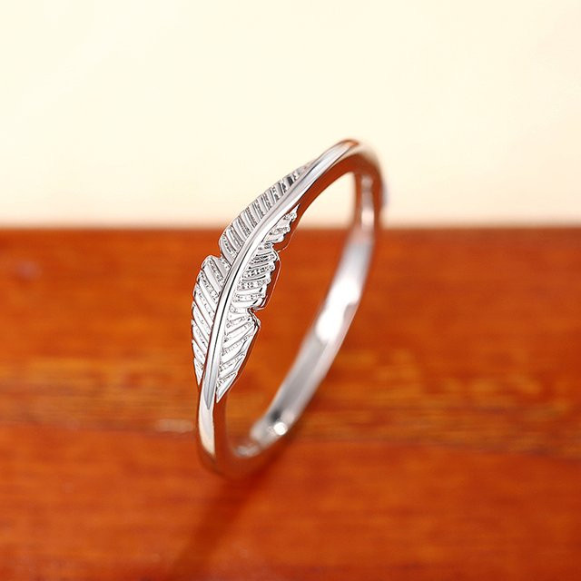 Huitan Chic Feder-Fingerringe, Silber, Damen - Bild 1