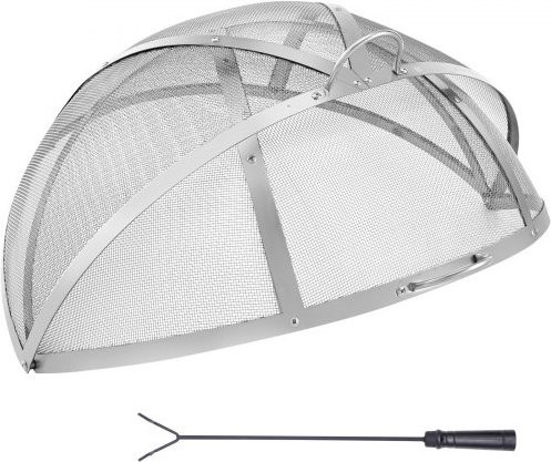 VEVOR Feuerstelle Funkenfang mit Deckel aus Edelstahl, Durchmesser: 76,2 cm, Rundes Zubehör für Outdoor-Feuerstellen und Garten - Bild 1