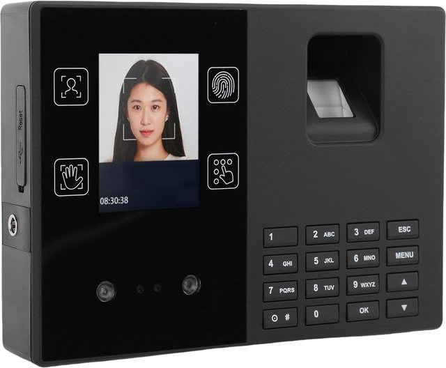Sonoff 4-in-1 Mitarbeiterzeiterfassungssystem mit Gesichtserkennung, Fingerabdruck, Handflächenabdruck und PIN-Erkennung in Schwarz - Bild 1